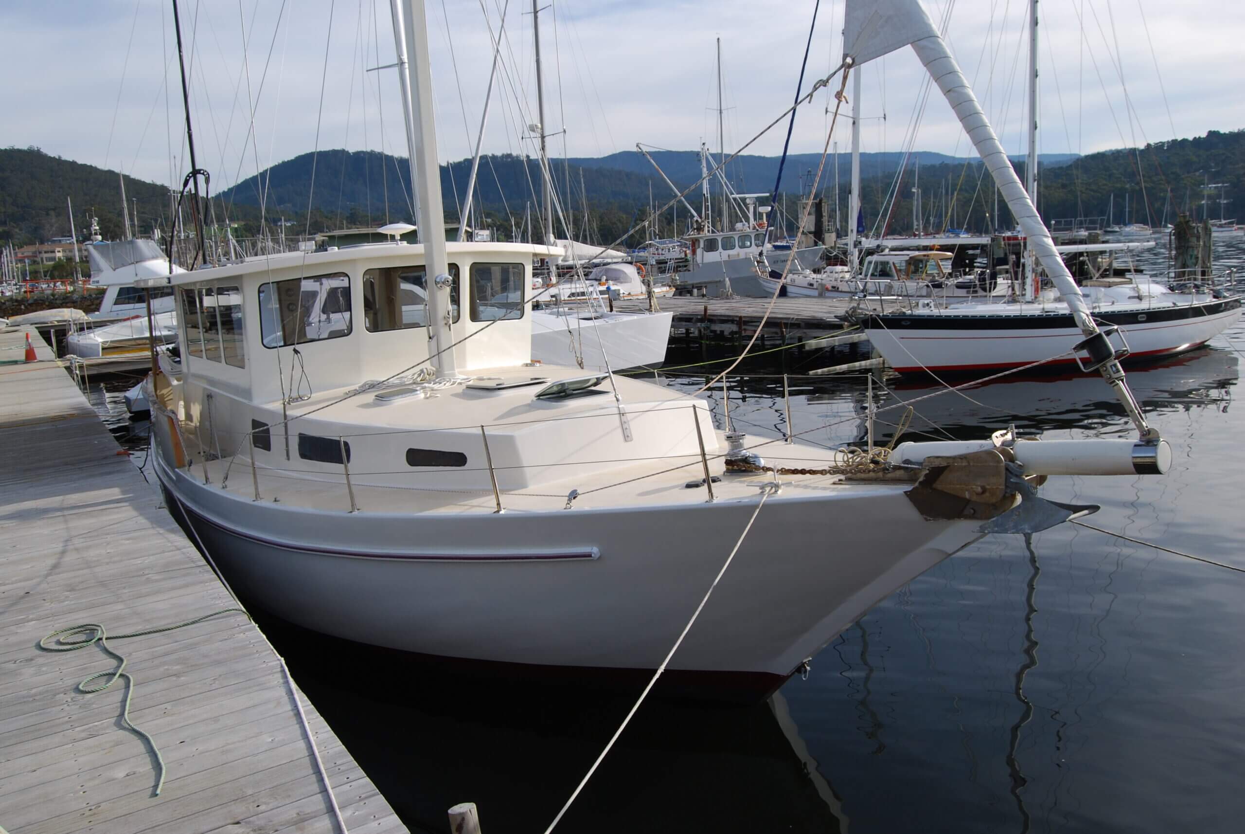 Able Marine Shipwrights workshop at Kettering marina, Tasmania
